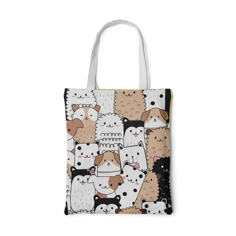 Fashion Women Foldable Canvas Handbag Cute Cartoon Animal Tote Casual Large Capacity Shopping Shoulder Bags Girls Pink Handbag Fashion Women Foldable Canvas Handbag Cute Cartoon Animal Tote Casual Large Capacity Shopping Shoulder Bags Girls Pink Handbag